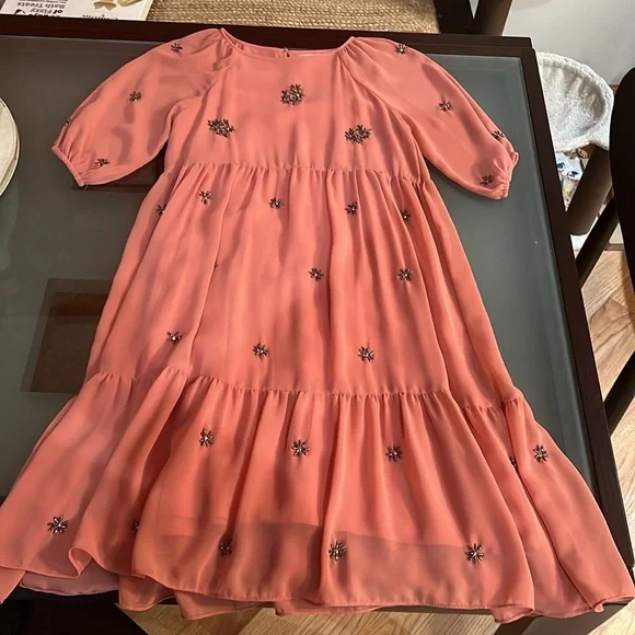 Zara | Dresses | Zara Special Occasion Embroidered Dress Girls Size |  Poshmark
